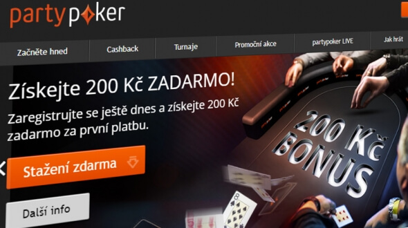 PartyPoker.CZ spustil své služby pro hráče z České republiky